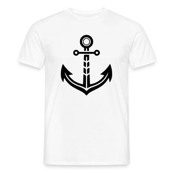 Moderner Anker Grafik – Maritimer Style Nordsee - Männer T-Shirt - Weiß - Vorne - AI Model Male 178 dark (178cm)
