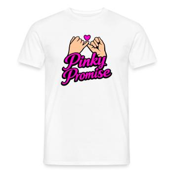 Pinky Promise Heart Promise Word of Honor Shirt - Men's T-Shirt - white - Front - AI Model Male 178 dark (178cm)