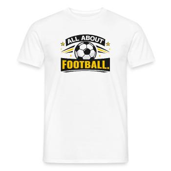 All_about_football - Männer T-Shirt - Weiß - Vorne - AI Model Male 178 dark (178cm)