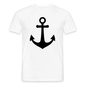 Maritime Anchor North Sea Baltic Sea Sailor Gift - Men's T-Shirt - white - Front - AI Model Male 178 dark (178cm)