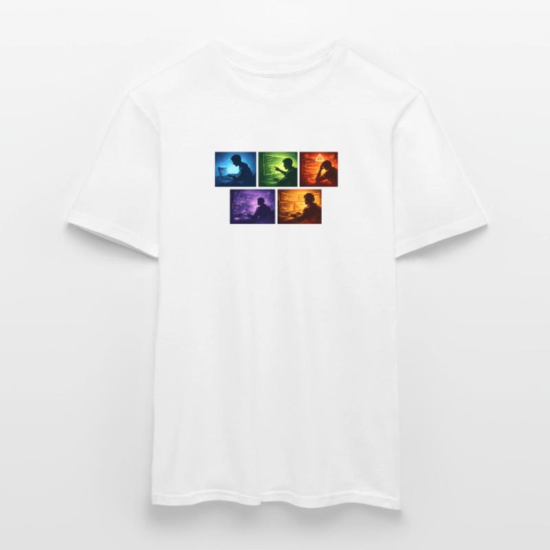 Ombre de code multi-écran T-shirt homme