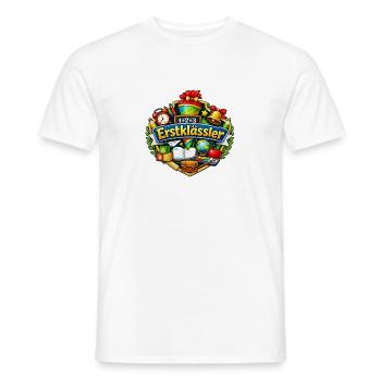 Les élèves de CP apprenant à l’école - T-shirt homme - blanc - Devant - AI Model Male 178 dark (178cm)