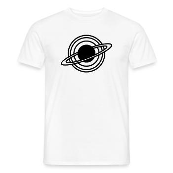 Saturn Planet Ringe Silhouette - Männer T-Shirt - Weiß - Vorne - AI Model Male 178 dark (178cm)