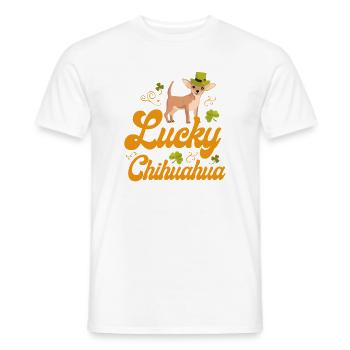 Chihuahua Chihuahueño Lucky - T-shirt homme - blanc - Devant - AI Model Male 178 dark (178cm)
