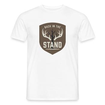 White-tailed hunter White-tail hunting Deer hunting - Men's T-Shirt - white - Front - AI Model Male 178 dark (178cm)