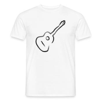 Don du guitariste guitariste - T-shirt homme - blanc - Devant - AI Model Male 178 dark (178cm)