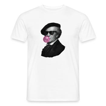 Vintage Bubblegum Porträt Pop Art - Männer T-Shirt - Weiß - Vorne - AI Model Male 178 dark (178cm)