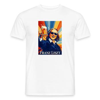 Franz Liszt Pop Art Toast Tea - Men's T-Shirt - white - Front - AI Model Male 178 dark (178cm)