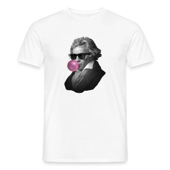 Genie mit Bubblegum und Sonnenbrille - Männer T-Shirt - Weiß - Vorne - AI Model Male 178 dark (178cm)