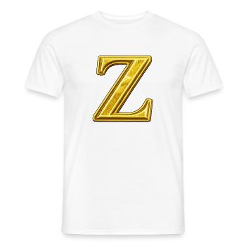Golden Z Metal Gloss - T-shirt homme - blanc - Devant - AI Model Male 178 dark (178cm)
