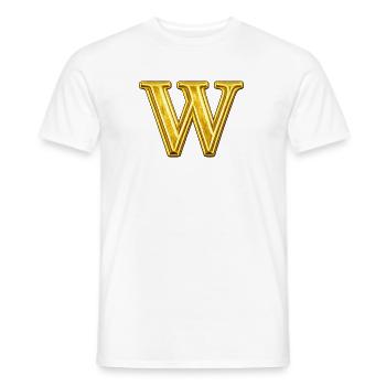 Monogramme W doré - T-shirt homme - blanc - Devant - AI Model Male 178 dark (178cm)