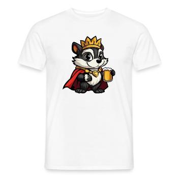 Skunk Beer King - Men's T-Shirt - white - Front - AI Model Male 178 dark (178cm)