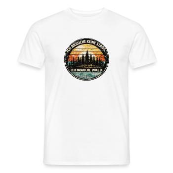 Wald statt Stadt Kreisdesign - Männer T-Shirt - Weiß - Vorne - AI Model Male 178 dark (178cm)