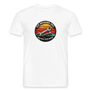 Je vais arranger ça – pas sous pression - T-shirt homme - blanc - Devant - AI Model Male 178 dark (178cm)