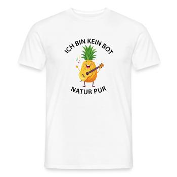 Pineapple Rocks Guitar - No Bot - Pure Nature - Men's T-Shirt - white - Front - AI Model Male 178 dark (178cm)
