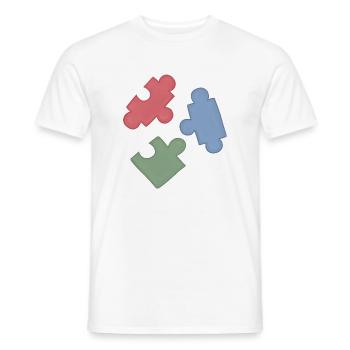 Puzzle Colors Puzzle Group of Three - Men's T-Shirt - white - Front - AI Model Male 178 dark (178cm)