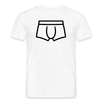 Briefs - Men's T-Shirt - white - Front - AI Model Male 178 dark (178cm)