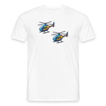 Helikopter Cartoon - Männer T-Shirt - Weiß - Vorne - AI Model Male 178 dark (178cm)