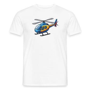 Helikopter Cartoon - Männer T-Shirt - Weiß - Vorne - AI Model Male 178 dark (178cm)