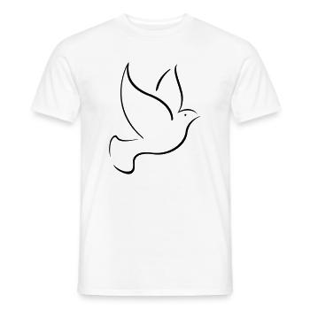 bird dove Taube Vogel peace - Männer T-Shirt - Weiß - Vorne - AI Model Male 178 dark (178cm)