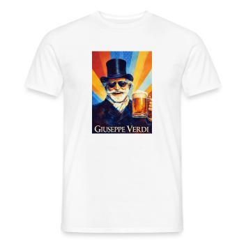 Giuseppe Verdi - Männer T-Shirt - Weiß - Vorne - AI Model Male 178 dark (178cm)