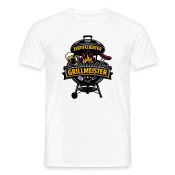 Zertifizierter Grillmeister BBQ Geschenk - Männer T-Shirt - Weiß - Vorne - AI Model Male 178 dark (178cm)