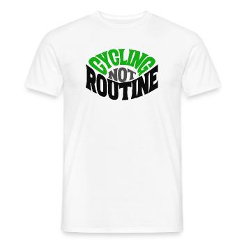 CYCLING ROUTINE - Männer T-Shirt - Weiß - Vorne - AI Model Male 178 dark (178cm)