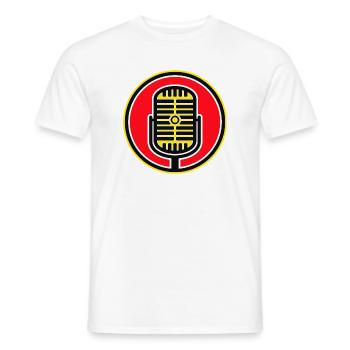 Retro Microphone Badge - Men's T-Shirt - white - Front - AI Model Male 178 dark (178cm)