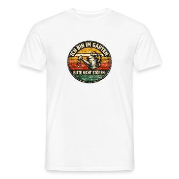 Gartenruhe Bitte Nicht Stören Retro - Männer T-Shirt - Weiß - Vorne - AI Model Male 178 dark (178cm)