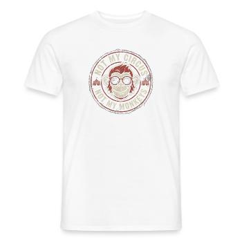 Pas mon cirque, pas mes singes - T-shirt homme - blanc - Devant - AI Model Male 178 dark (178cm)