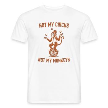 Pas mon cirque, pas mes singes - T-shirt homme - blanc - Devant - AI Model Male 178 dark (178cm)