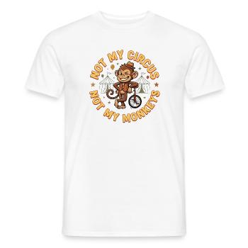 Pas mon cirque, pas mes singes - T-shirt homme - blanc - Devant - AI Model Male 178 dark (178cm)