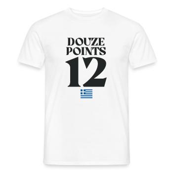Douze Punkte 12 Griechenland Euroviision - Männer T-Shirt - Weiß - Vorne - AI Model Male 178 dark (178cm)