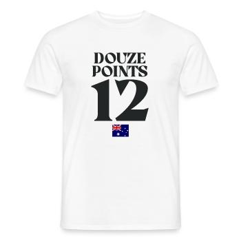 Twelve Points Australia Eurovision  - Men's T-Shirt - white - Front - AI Model Male 178 dark (178cm)