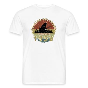 70th Birthday Rocking the crowd GIT 04/1956 - Men's T-Shirt - white - Front - AI Model Male 178 dark (178cm)