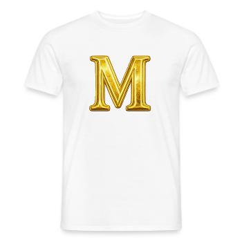 Golden M Crystal Shine - Men's T-Shirt - white - Front - AI Model Male 178 dark (178cm)