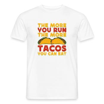 Courir Courir Plus de Tacos peut manger Marathon Runner - T-shirt homme - blanc - Devant - AI Model Male 178 dark (178cm)
