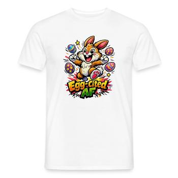 Jardin de Pâques Printemps Été Bunny Bunny - T-shirt homme - blanc - Devant - AI Model Male 178 dark (178cm)