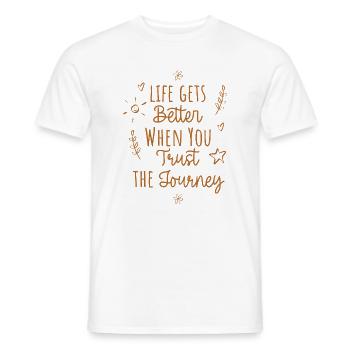 Trust Path Better Life - Men's T-Shirt - white - Front - AI Model Male 178 dark (178cm)