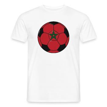 Football_team_Morocco - T-shirt homme - blanc - Devant - AI Model Male 178 dark (178cm)