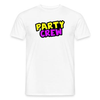 Party Crew - Men's T-Shirt - white - Front - AI Model Male 178 dark (178cm)