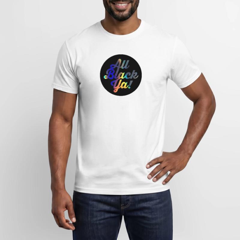 All Black Ya Gradient Script Men's T-Shirt
