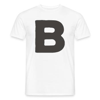 Minimal Letter A Bold Monogram Typography - Men's T-Shirt - white - Front - AI Model Male 178 dark (178cm)