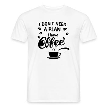 Café - T-shirt homme - blanc - Devant - AI Model Male 178 dark (178cm)