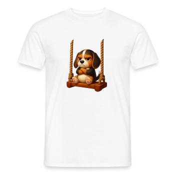 Balançoire de terrain de jeux de jeux animés Grumpy Beagle - T-shirt homme - blanc - Devant - AI Model Male 178 dark (178cm)