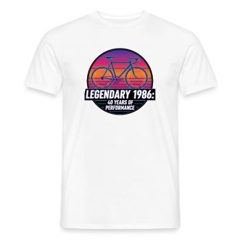 Legendary 1986 Vintage Road Bike 40th Birthday - Men's T-Shirt - white - Front - AI Model Male 178 dark (178cm)
