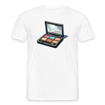 Art de palette de couleurs : illustration de maquillage - T-shirt homme - blanc - Devant - AI Model Male 178 dark (178cm)