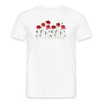 Fleur - T-shirt homme - blanc - Devant - AI Model Male 178 dark (178cm)