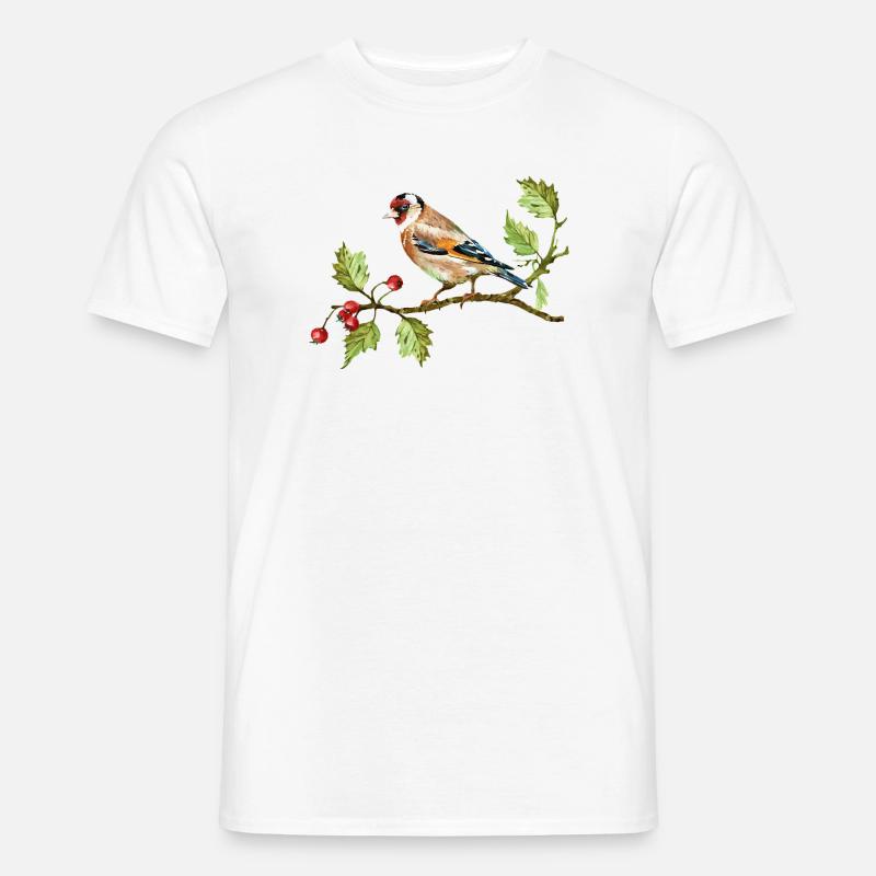 Bunter Vogel - Männer T-Shirt - Weiß