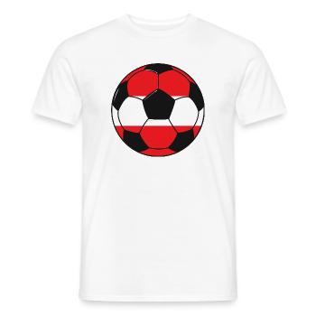 Football_team_Austria - T-shirt homme - blanc - Devant - AI Model Male 178 dark (178cm)